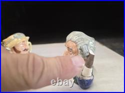 (11) Royal Dalton Toby Shot Mug Vintage Antique Lot Ahab Lawer Silver Twain Old