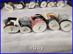 (11) Royal Dalton Toby Shot Mug Vintage Antique Lot Ahab Lawer Silver Twain Old