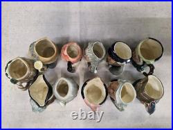 (11) Royal Dalton Toby Shot Mug Vintage Antique Lot Ahab Lawer Silver Twain Old