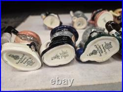 (11) Royal Dalton Toby Shot Mug Vintage Antique Lot Ahab Lawer Silver Twain Old
