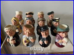 12 Royal Douton Doultonville Small Toby Jugs Various Characters