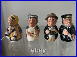 12 Royal Douton Doultonville Small Toby Jugs Various Characters