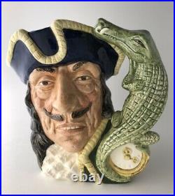 1964 Royal Doulton Captain Hook Capt Hook D6597 Large Character Jug Mug