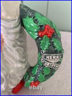 1987 Royal Doulton Santa Claus Toby Character Jug D6794 W / Holly Wreath Handle