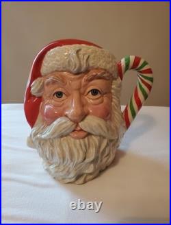 1989 Royal Doulton'santa Claus' Large Character Jug D6840 Red/green Candy Cane