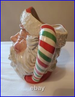 1989 Royal Doulton'santa Claus' Large Character Jug D6840 Red/green Candy Cane