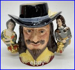 1992 Royal Doulton King Charles I Character Toby Jug 3 Handle #129 D6917 COA