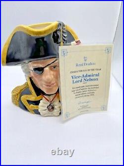 1993 Royal Doulton Character Jug Mug Vice Admiral Lord Nelson Large D6932 MINT