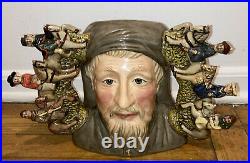 1996 Large Rare 519/1500 Royal Doulton Jug Mug Character D7029 Geoffrey Chaucer