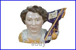 2 Royal Doulton Character Jugs Queen Elizabeth II & George VI Coronation COA Ltd