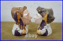 2 Royal Doulton Character Jugs Queen Elizabeth II & George VI Coronation COA Ltd