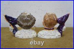 2 Royal Doulton Character Jugs Queen Elizabeth II & George VI Coronation COA Ltd