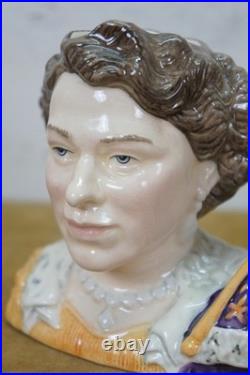 2 Royal Doulton Character Jugs Queen Elizabeth II & George VI Coronation COA Ltd