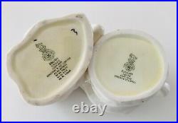 2 Royal Doulton Mini Undecorated Character Jugs Merlin and Falstaff 3 and 2.5