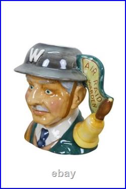 2004 Royal Doulton Character Jug Air Raid Precaution Warden Ltd Ed COA D7209 6