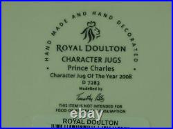 2008 Royal Doulton PRINCE CHARLES Character Jug of the Year D7283 COA + Label