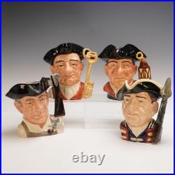4pc Royal Doulton Character Jugs from Williamsburg 5H. 7H