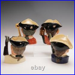 4pc Royal Doulton Character Jugs from Williamsburg 5H. 7H