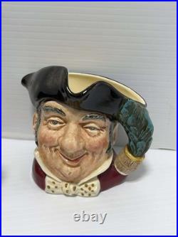 6 Vintage England Royal Doulton Character Toby Jugs/Mugs Auld Mac Town Crier