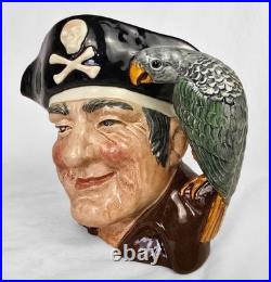 7.3 Vintage 1950s Royal Doulton Long John Silver Character Jug D6335, England