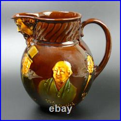 A Royal Doulton Dickens Characters Kingsware Pottery Maskhead Whisky Water Jug