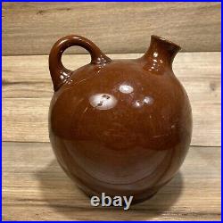 Antique Royal Doulton England Kingsware John Barleycorn Brown Ceramic Flask Jug