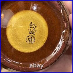 Antique Royal Doulton England Kingsware John Barleycorn Brown Ceramic Flask Jug