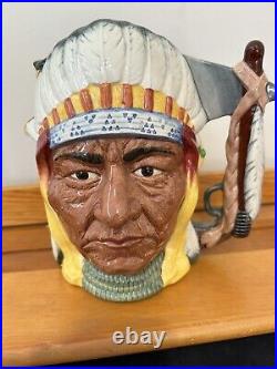 BATTLE OF LITTLE BIG HORN Royal Doulton character Toby Jug mug pitcher 6.5