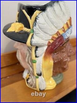 BATTLE OF LITTLE BIG HORN Royal Doulton character Toby Jug mug pitcher 6.5