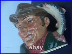 Character Jug THE POACHER D6464 Royal Doulton Toby 1954 RARE English uk fish