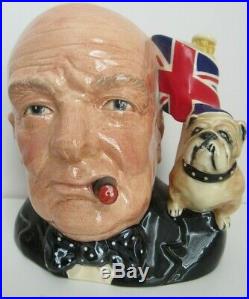 Coa Winston Churchill Bulldog Toby Character Jug Of Year 1992 D6907 Mint