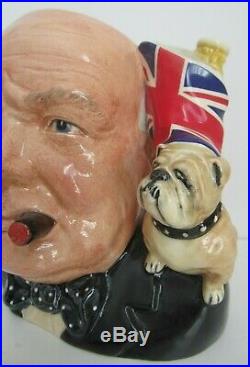 Coa Winston Churchill Bulldog Toby Character Jug Of Year 1992 D6907 Mint