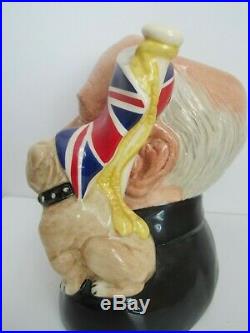 Coa Winston Churchill Bulldog Toby Character Jug Of Year 1992 D6907 Mint