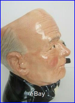 Coa Winston Churchill Bulldog Toby Character Jug Of Year 1992 D6907 Mint