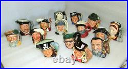 Collection Lot 15 Royal Doulton Toby Character Jugs 4 Size Each