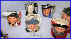 Collection Lot 15 Royal Doulton Toby Character Jugs 4 Size Each