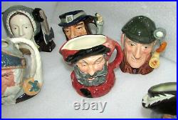 Collection Lot 15 Royal Doulton Toby Character Jugs 4 Size Each