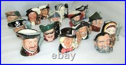 Collection Lot 15 Royal Doulton Toby Character Jugs 4 Size Each