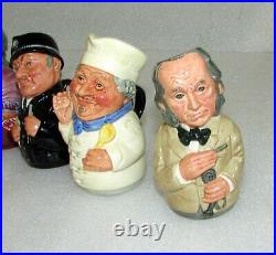 Collection Lot Of 7 Royal Doulton Doultonville Character Jugs
