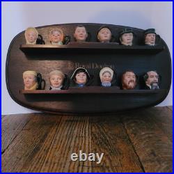 D6676-D6687 Royal Doulton Charles Dickens Set of 12 with Display Toby Mugs