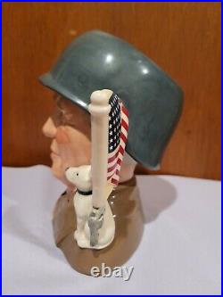 D7026 General Patton Character Jug Large 7 Collectors Condition