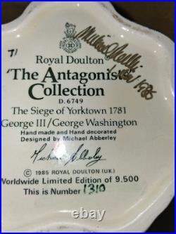 Double Signed Royal Doulton George III/George Washington Toby, #1310/9500