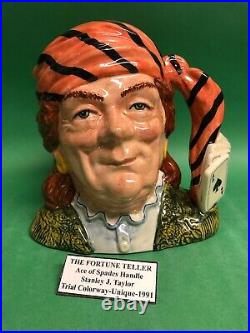 Doulton Trial Handle Fortune Teller Ace Of Spades Character Jug Toby