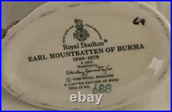EARL MOUNTBATTEN OF BURMA D6851 Royal Doulton Character Jug Limited Edition