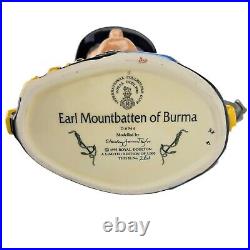 EARL MOUNTBATTEN OF BURMA Royal Doulton D6944 Large Character Jug British Naval