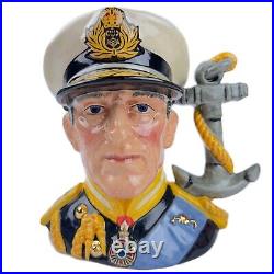 EARL MOUNTBATTEN OF BURMA Royal Doulton D6944 Large Character Jug British Naval