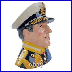 EARL MOUNTBATTEN OF BURMA Royal Doulton D6944 Large Character Jug British Naval