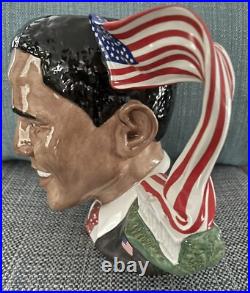EUC President Barack Obama Royal Doulton Character Toby Mug D7300 COA/Signed