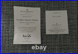 EUC President Barack Obama Royal Doulton Character Toby Mug D7300 COA/Signed