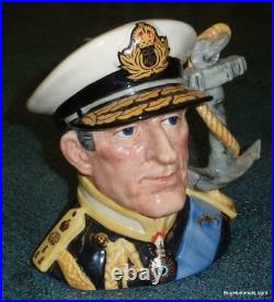 Earl Mountbatten Of Burma Royal Doulton Character Toby Jug D6944 Christmas Gift